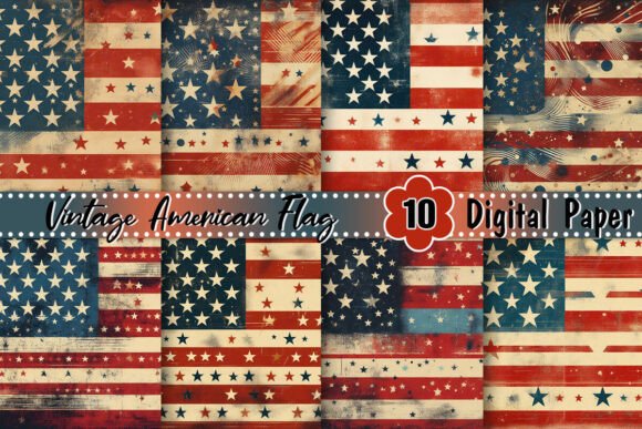 Download Vintage American Flag Background - Premium Bundle
