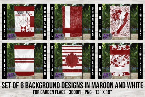 Download Maroon &amp;White Garden Flag Background PNG - Premium Bundle