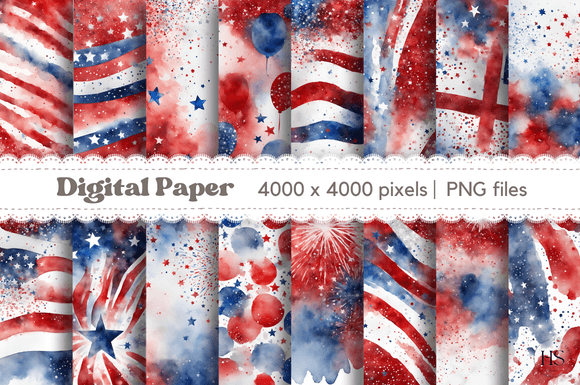 Download Watercolor 4th of July Flag Background - Premium Resources