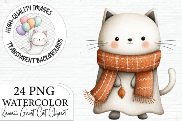 Download Ghost Cat Clipart Bundle PNG - Clipart bundle Collection