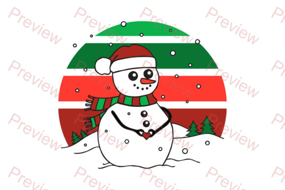 Download Snowman Heart Christmas Retro Sunset PNG - Heart christmas Collection