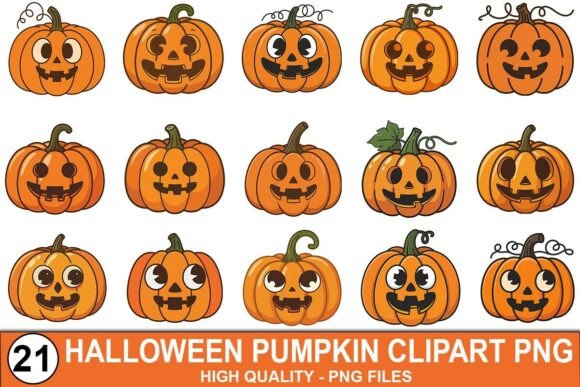 Download Halloween Pumpkin Clipart Bundle - Clipart bundle Collection